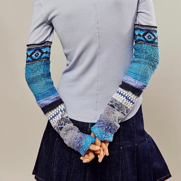 We The Free All Too Well Cuff Turtleneck Top in Moonstone Combo XS NWT - Picture 6 of 9